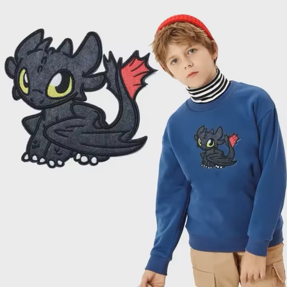 Amazing From How to Train Your Dragon TOOTHLESS the Night Fury Iron on Patch
